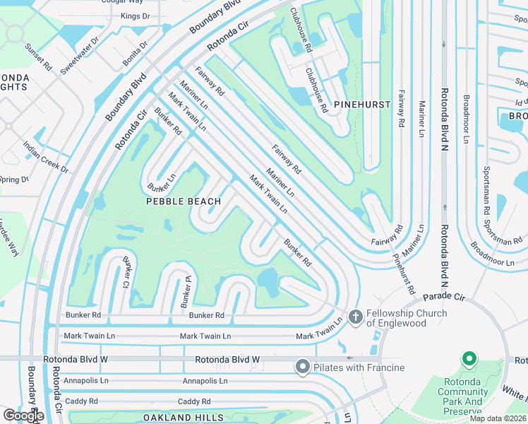map of restaurants, bars, coffee shops, grocery stores, and more near 197 Bunker Road in Rotonda West