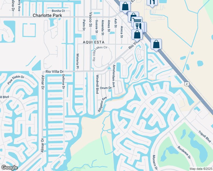 map of restaurants, bars, coffee shops, grocery stores, and more near 18 Brink Avenue in Punta Gorda