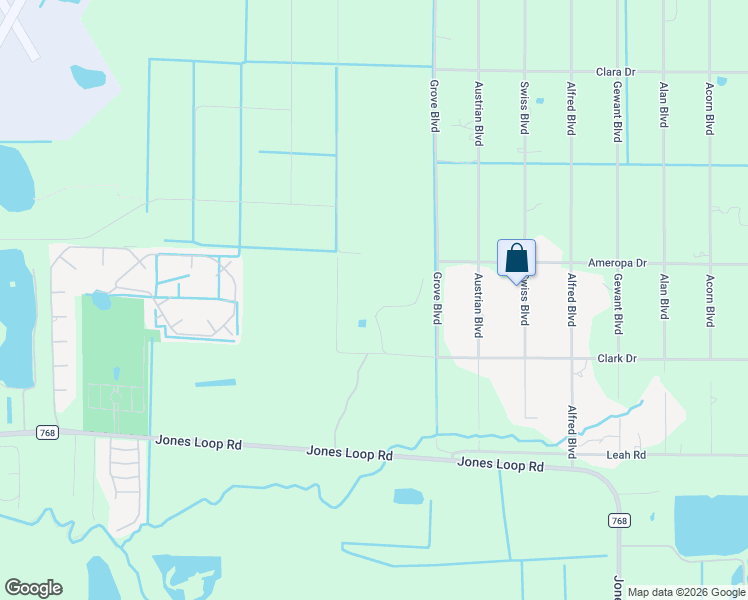 map of restaurants, bars, coffee shops, grocery stores, and more near 27580 Jones Loop Road in Punta Gorda