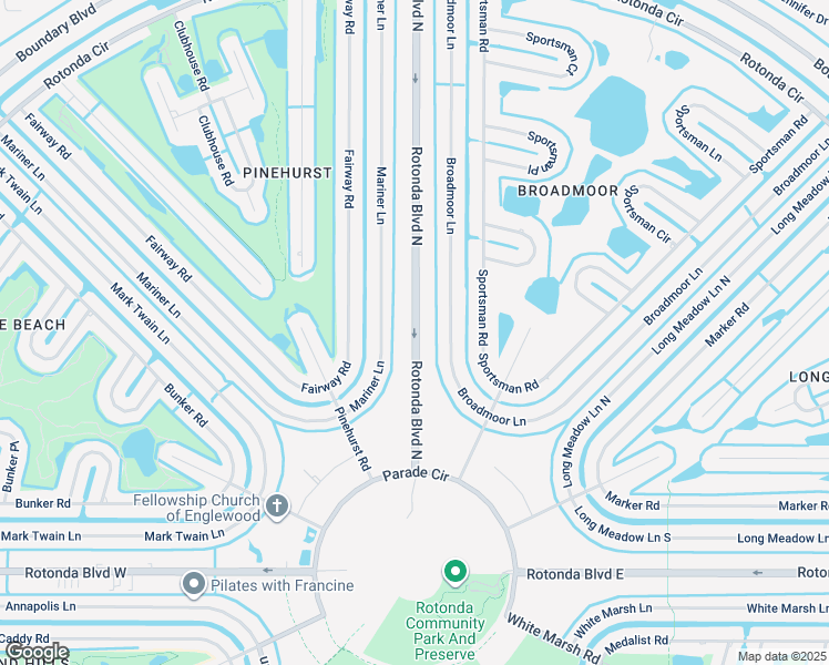 map of restaurants, bars, coffee shops, grocery stores, and more near 178 Rotonda Boulevard North in Rotonda West