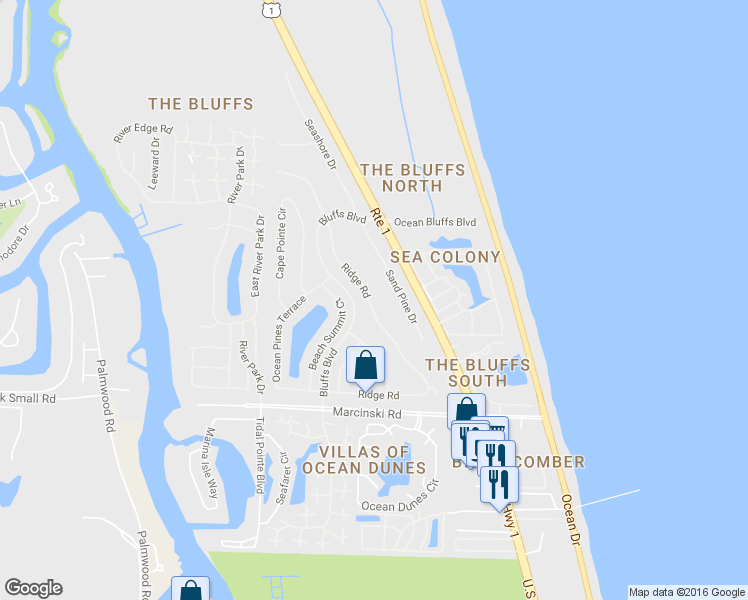 map of restaurants, bars, coffee shops, grocery stores, and more near 213 Ridge Rd in Jupiter