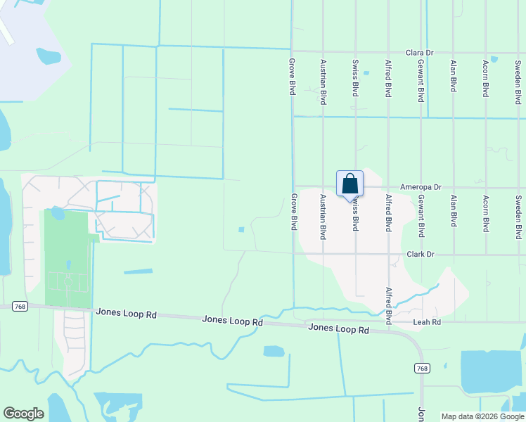 map of restaurants, bars, coffee shops, grocery stores, and more near 27580 Jones Loop Road in Punta Gorda
