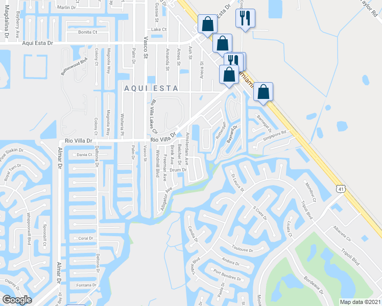 map of restaurants, bars, coffee shops, grocery stores, and more near 215 Rio Villa Drive in Punta Gorda
