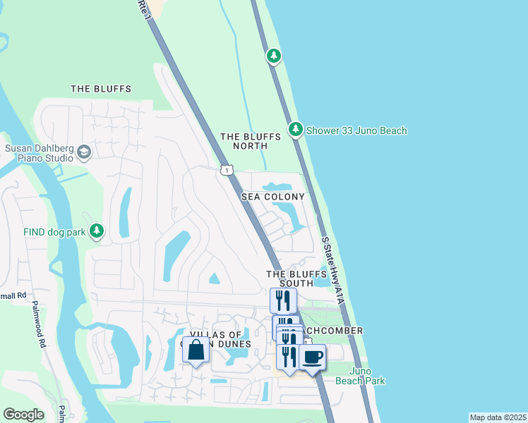 map of restaurants, bars, coffee shops, grocery stores, and more near 2022 Mainsail Circle in Jupiter