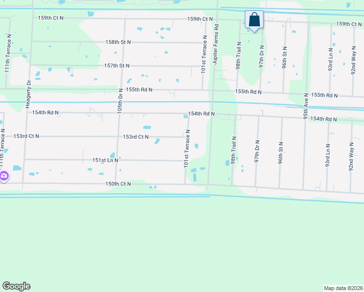 map of restaurants, bars, coffee shops, grocery stores, and more near 15273 101st Terrace North in Jupiter