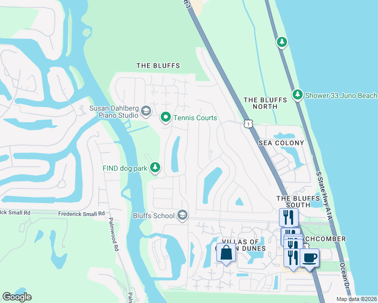 map of restaurants, bars, coffee shops, grocery stores, and more near 128 Cape Pointe Circle in Jupiter