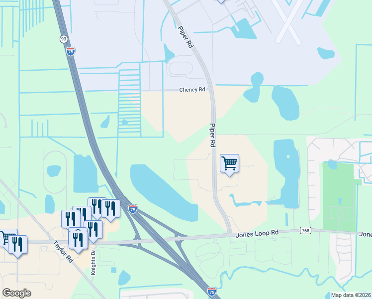map of restaurants, bars, coffee shops, grocery stores, and more near in Port Charlotte
