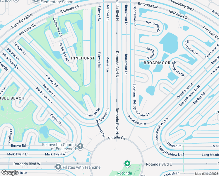 map of restaurants, bars, coffee shops, grocery stores, and more near 195 Mariner Lane in Rotonda West