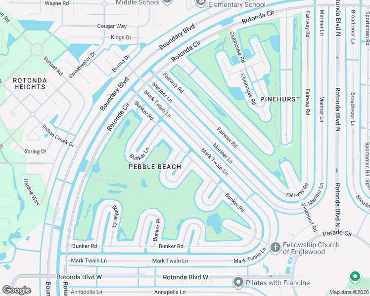 map of restaurants, bars, coffee shops, grocery stores, and more near 213 Bunker Road in Rotonda West