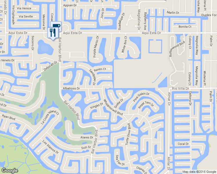 map of restaurants, bars, coffee shops, grocery stores, and more near 1441 Kiwi Court in Punta Gorda