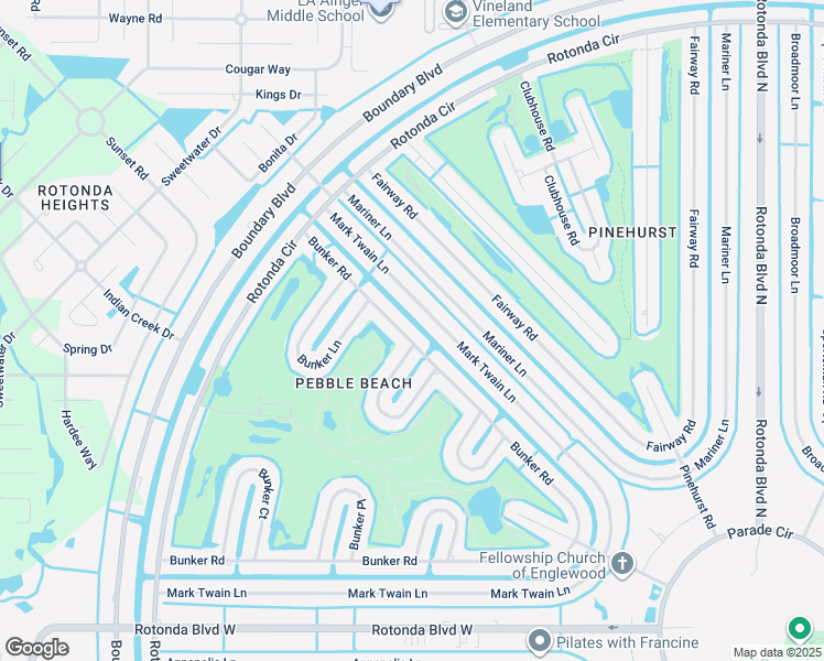 map of restaurants, bars, coffee shops, grocery stores, and more near 213 Bunker Road in Rotonda West