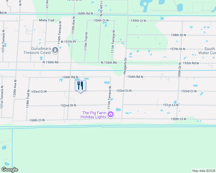map of restaurants, bars, coffee shops, grocery stores, and more near 11108 153rd Court North in Jupiter