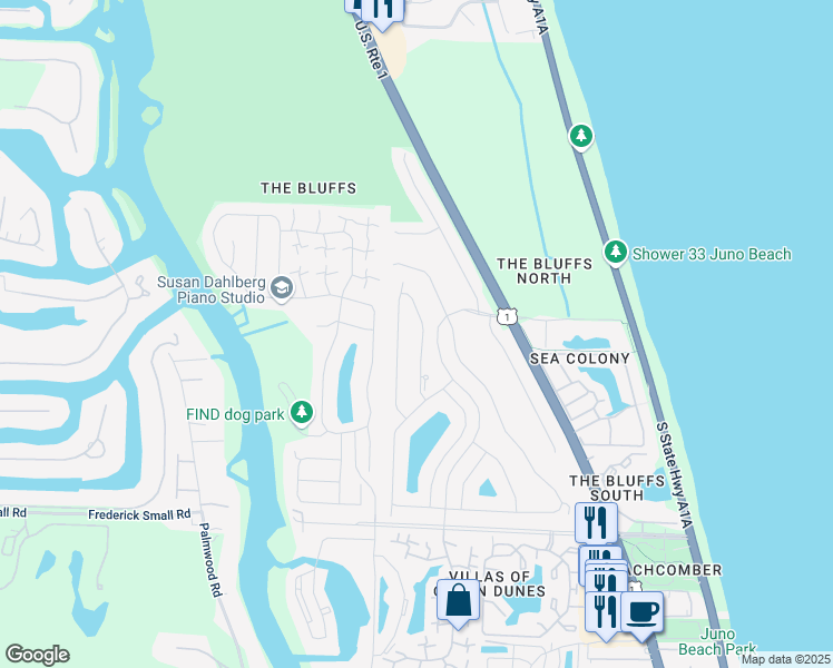 map of restaurants, bars, coffee shops, grocery stores, and more near 192 Cape Pointe Circle in Jupiter