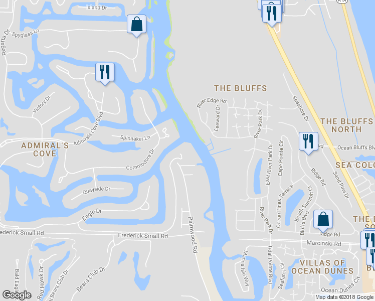 map of restaurants, bars, coffee shops, grocery stores, and more near 494 Mariner Drive in Jupiter
