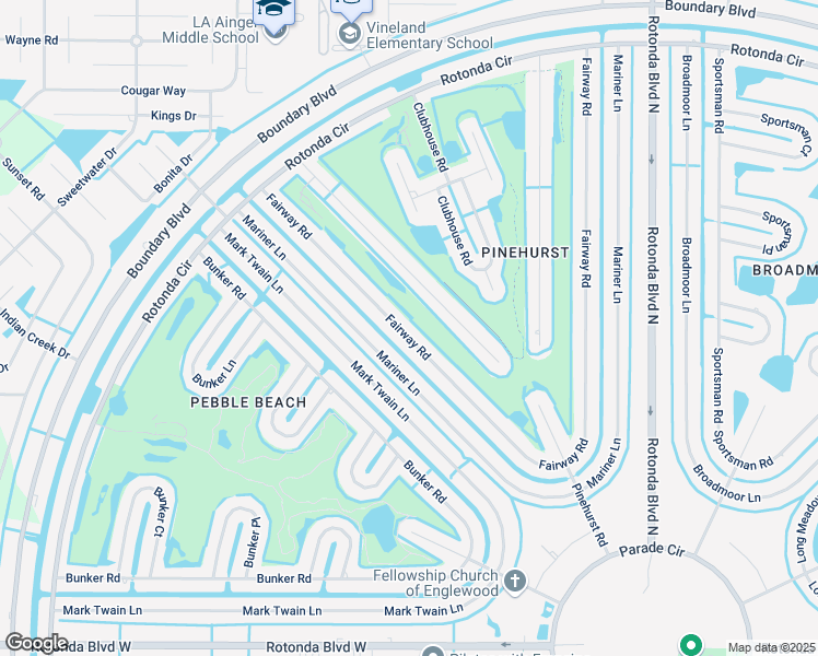 map of restaurants, bars, coffee shops, grocery stores, and more near 58 Fairway Road in Rotonda West