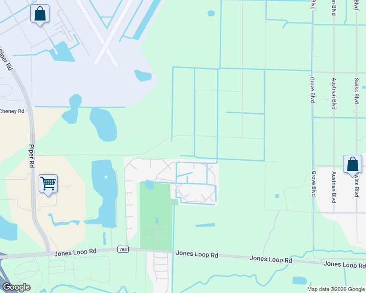 map of restaurants, bars, coffee shops, grocery stores, and more near 28261 Woodlawn Drive in Punta Gorda