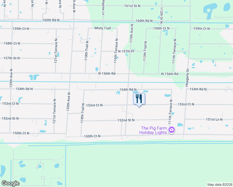 map of restaurants, bars, coffee shops, grocery stores, and more near 11590 154th Road North in Jupiter