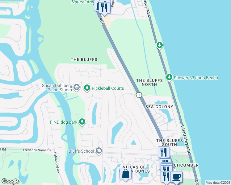 map of restaurants, bars, coffee shops, grocery stores, and more near 181 Cape Pointe Circle in Jupiter