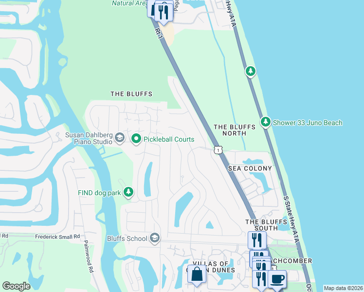 map of restaurants, bars, coffee shops, grocery stores, and more near 181 Cape Pointe Circle in Jupiter