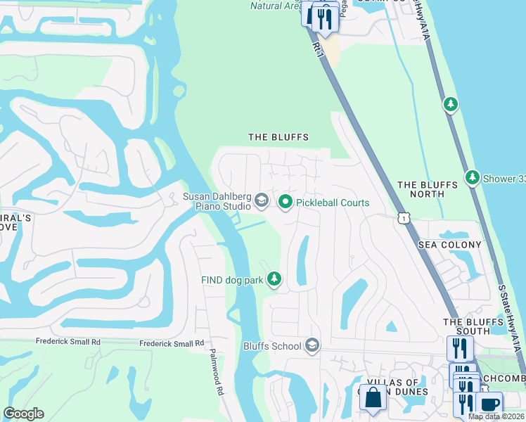 map of restaurants, bars, coffee shops, grocery stores, and more near 322 River Edge Road in Jupiter