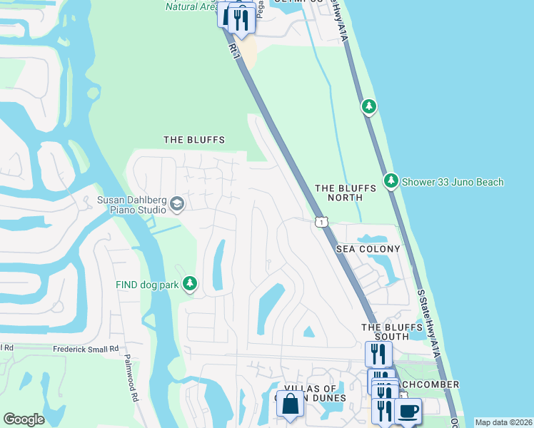map of restaurants, bars, coffee shops, grocery stores, and more near 187 Cape Pointe Circle in Jupiter