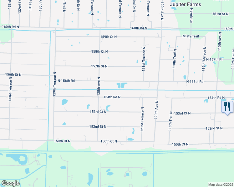 map of restaurants, bars, coffee shops, grocery stores, and more near 12356 Sandy Run Road in Jupiter