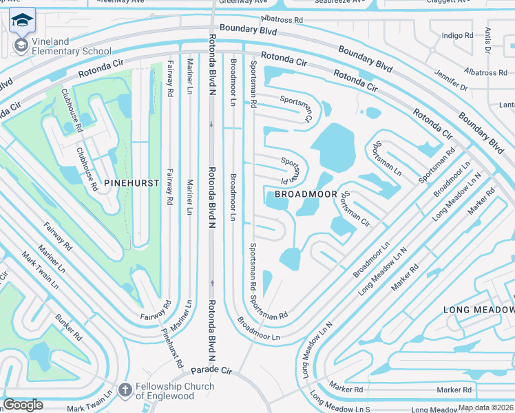 map of restaurants, bars, coffee shops, grocery stores, and more near 72 Sportsman Road in Rotonda West