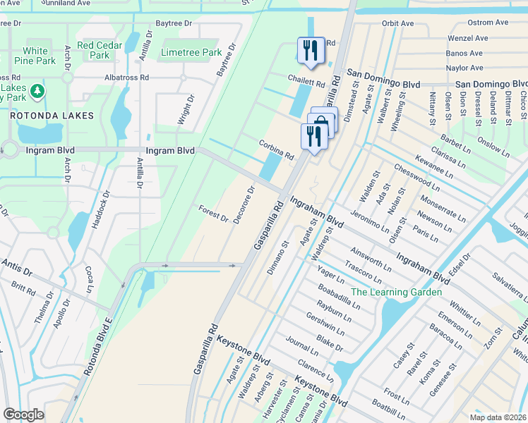 map of restaurants, bars, coffee shops, grocery stores, and more near 8455 Gasparilla Road in Port Charlotte
