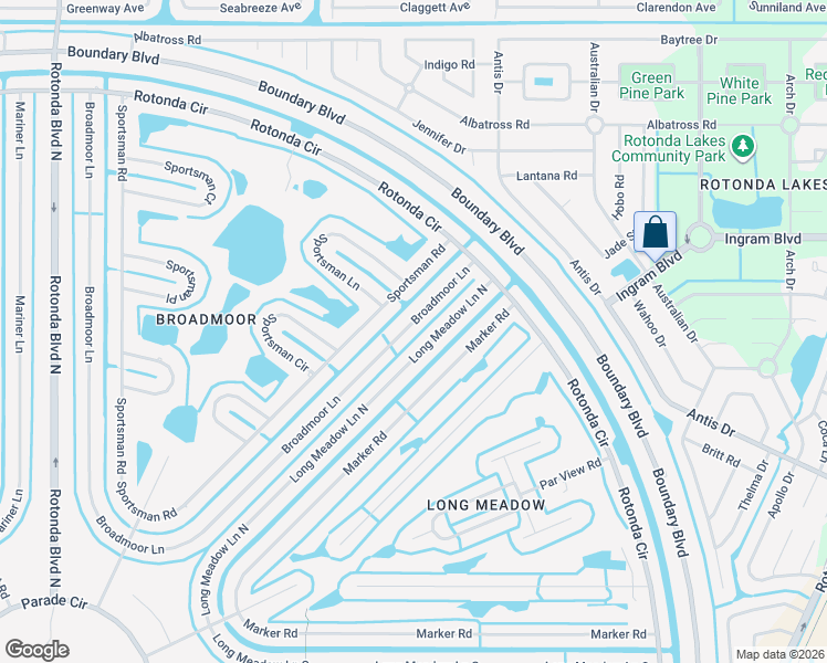map of restaurants, bars, coffee shops, grocery stores, and more near 267 Broadmoor Ln in Rotonda West