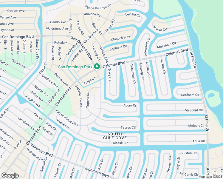 map of restaurants, bars, coffee shops, grocery stores, and more near 8147 Tracy Circle in Port Charlotte