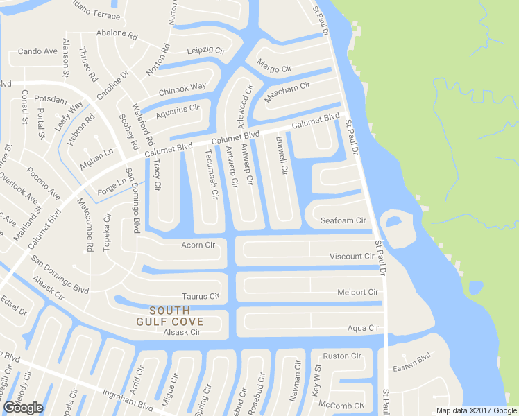 map of restaurants, bars, coffee shops, grocery stores, and more near 8280 Antwerp Circle in Port Charlotte