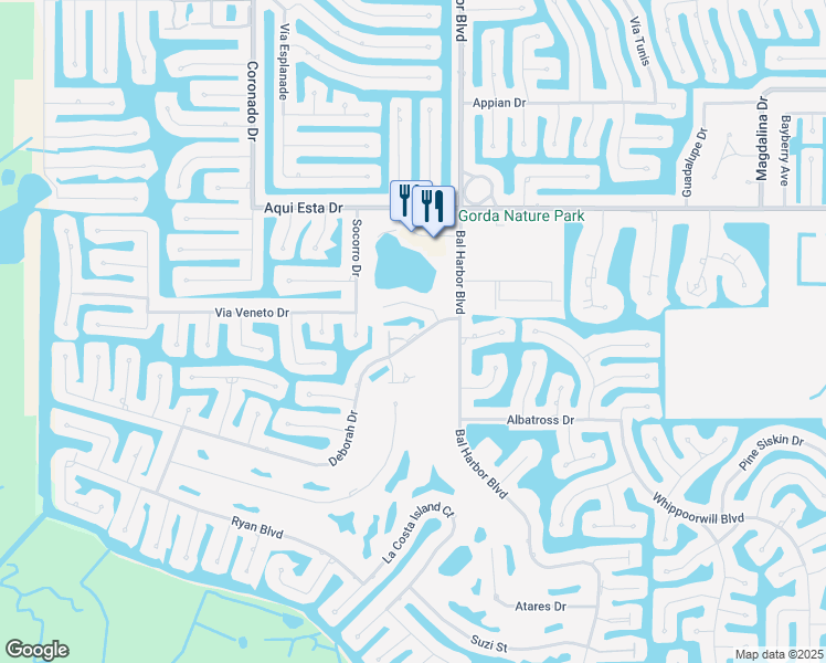 map of restaurants, bars, coffee shops, grocery stores, and more near 4 Deborah Drive in Punta Gorda
