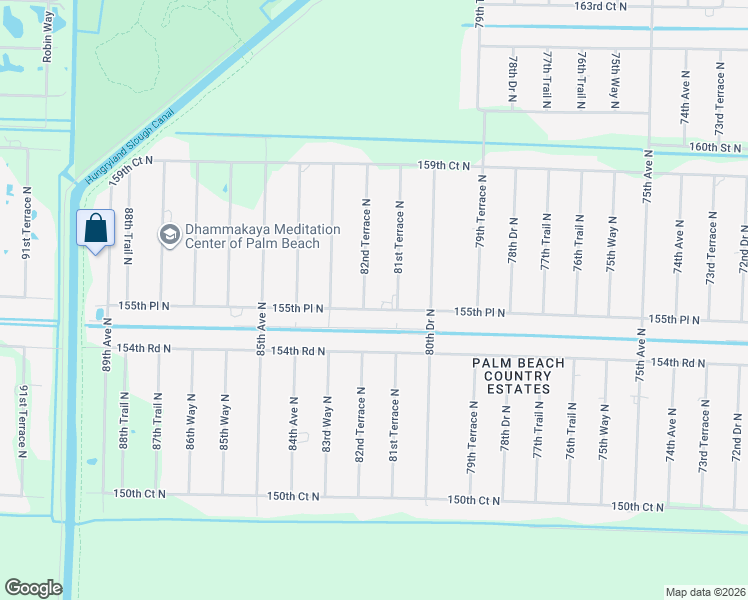 map of restaurants, bars, coffee shops, grocery stores, and more near 15560 82nd Terrace North in West Palm Beach
