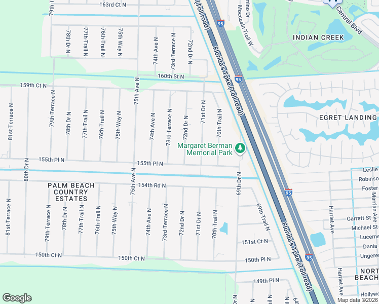 map of restaurants, bars, coffee shops, grocery stores, and more near 15610 72nd Drive North in West Palm Beach