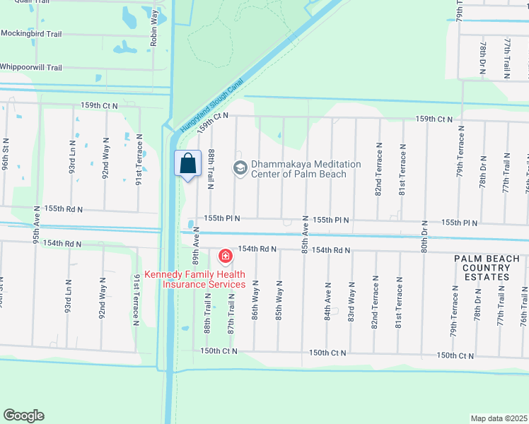 map of restaurants, bars, coffee shops, grocery stores, and more near 8671 155th Place North in West Palm Beach