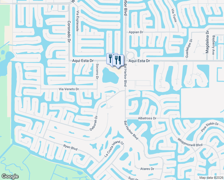 map of restaurants, bars, coffee shops, grocery stores, and more near 4 Deborah Drive in Punta Gorda