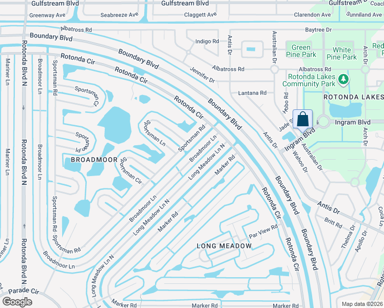 map of restaurants, bars, coffee shops, grocery stores, and more near 267 Broadmoor Lane in Rotonda West