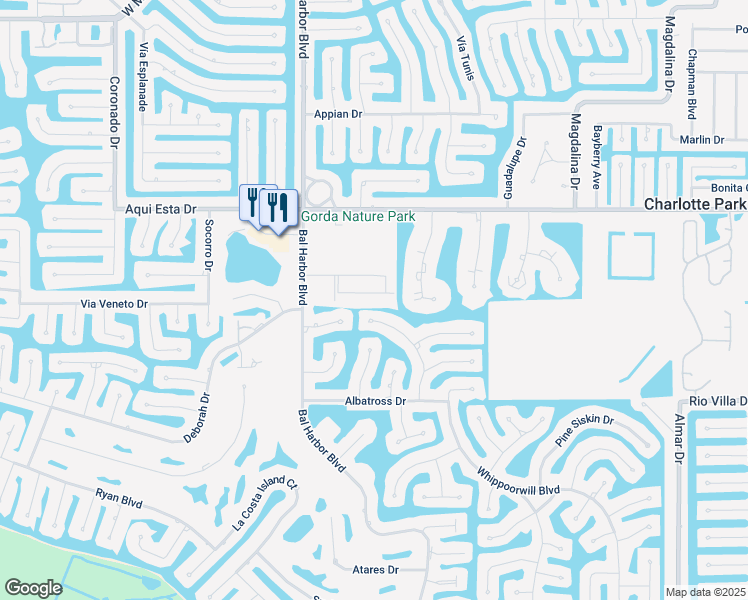 map of restaurants, bars, coffee shops, grocery stores, and more near 2002 Bal Harbor Boulevard in Punta Gorda
