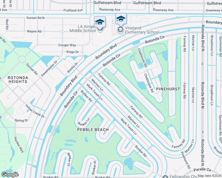 map of restaurants, bars, coffee shops, grocery stores, and more near 22 Fairway Road in Rotonda West