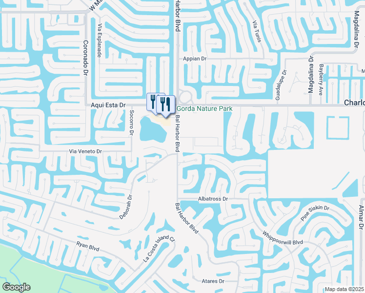 map of restaurants, bars, coffee shops, grocery stores, and more near 2002 Bal Harbor Boulevard in Punta Gorda