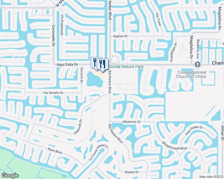 map of restaurants, bars, coffee shops, grocery stores, and more near 2002 Bal Harbor Boulevard in Punta Gorda