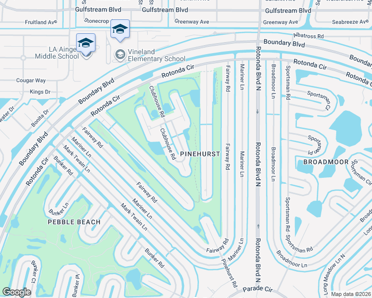 map of restaurants, bars, coffee shops, grocery stores, and more near 55 Clubhouse Road in Rotonda West