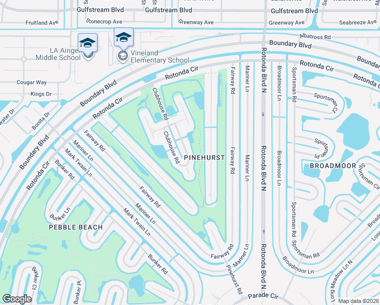 map of restaurants, bars, coffee shops, grocery stores, and more near 55 Clubhouse Road in Rotonda West