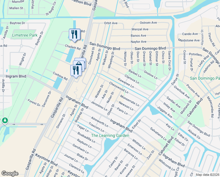 map of restaurants, bars, coffee shops, grocery stores, and more near 8324 Ada Street in Port Charlotte