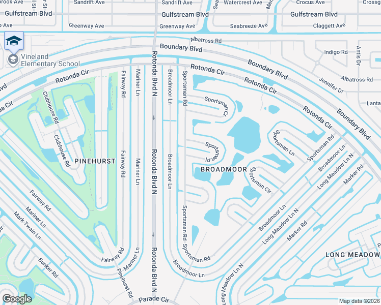 map of restaurants, bars, coffee shops, grocery stores, and more near 39 Sportsman Place in Rotonda West