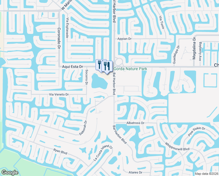 map of restaurants, bars, coffee shops, grocery stores, and more near 2002 Bal Harbor Boulevard in Punta Gorda