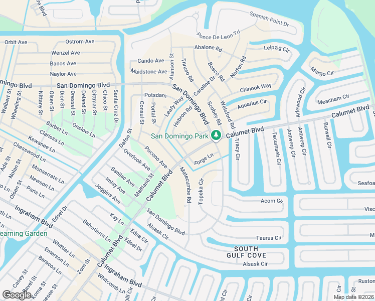 map of restaurants, bars, coffee shops, grocery stores, and more near 8390 Hebron Road in Port Charlotte