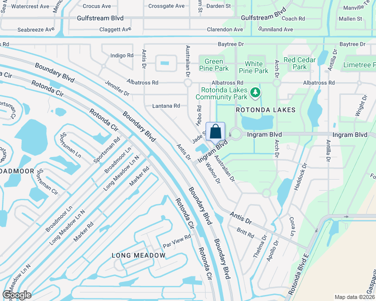 map of restaurants, bars, coffee shops, grocery stores, and more near 216 Antis Drive in Rotonda West