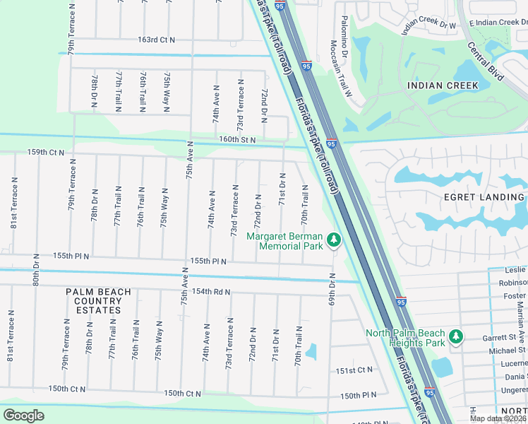 map of restaurants, bars, coffee shops, grocery stores, and more near 15740 72nd Drive North in West Palm Beach