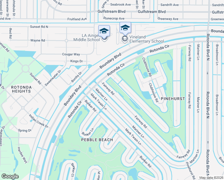 map of restaurants, bars, coffee shops, grocery stores, and more near 22 Fairway Road in Rotonda West